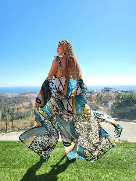 Gold Leopard Kaftan
