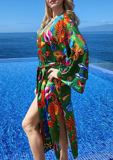 Orange Seahorse kimono