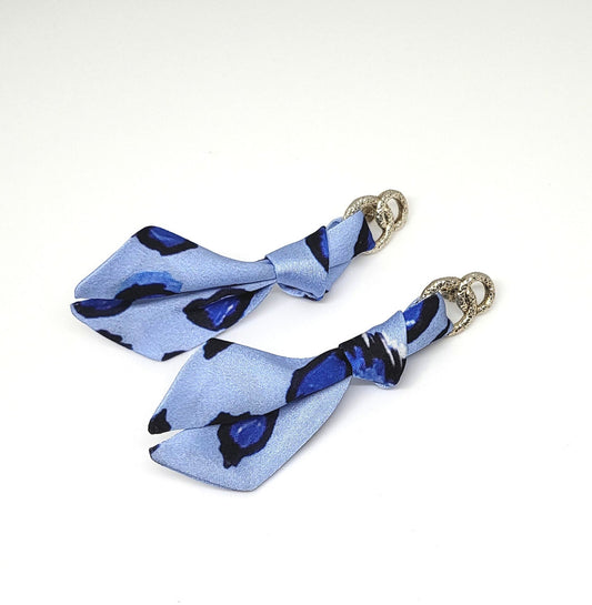Pendientes Leopardo Azul Cielo