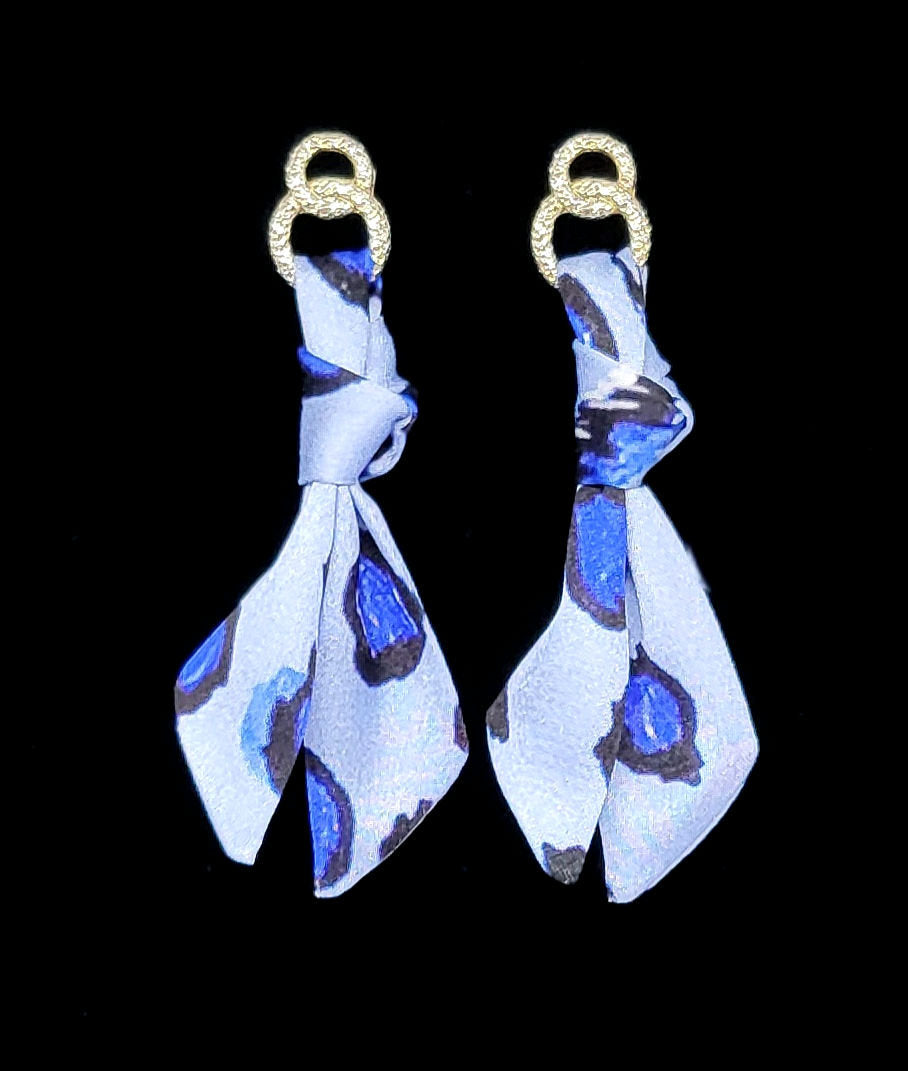 Sky Blue Leopard earrings