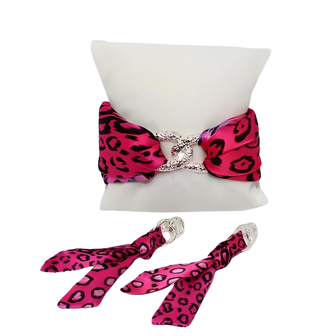 Pink Leopard earrings