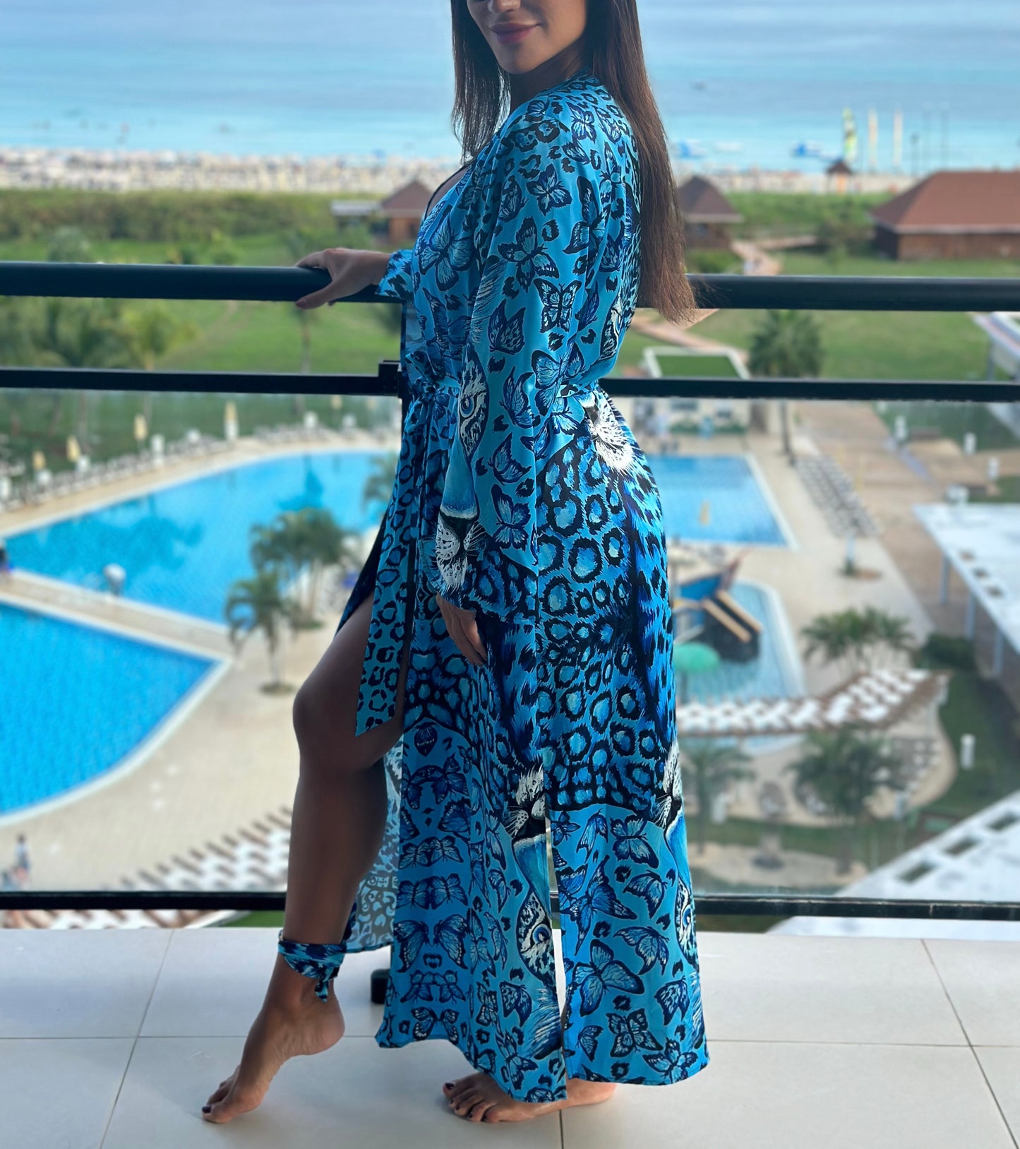 Feline Long Kimono