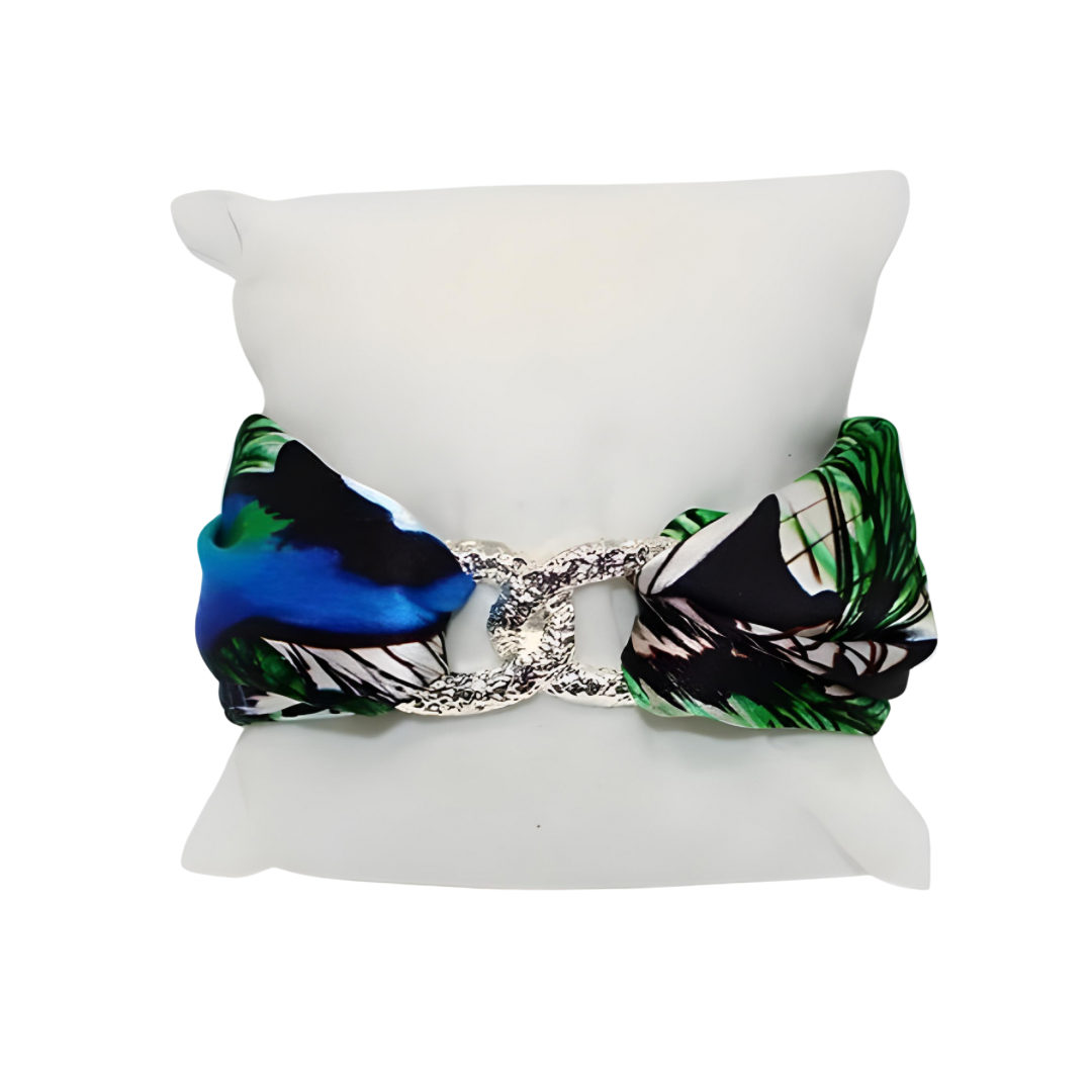 White tiger Infinity silk bracelet