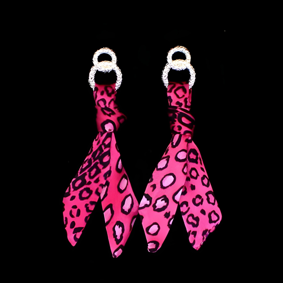 Pink Leopard earrings