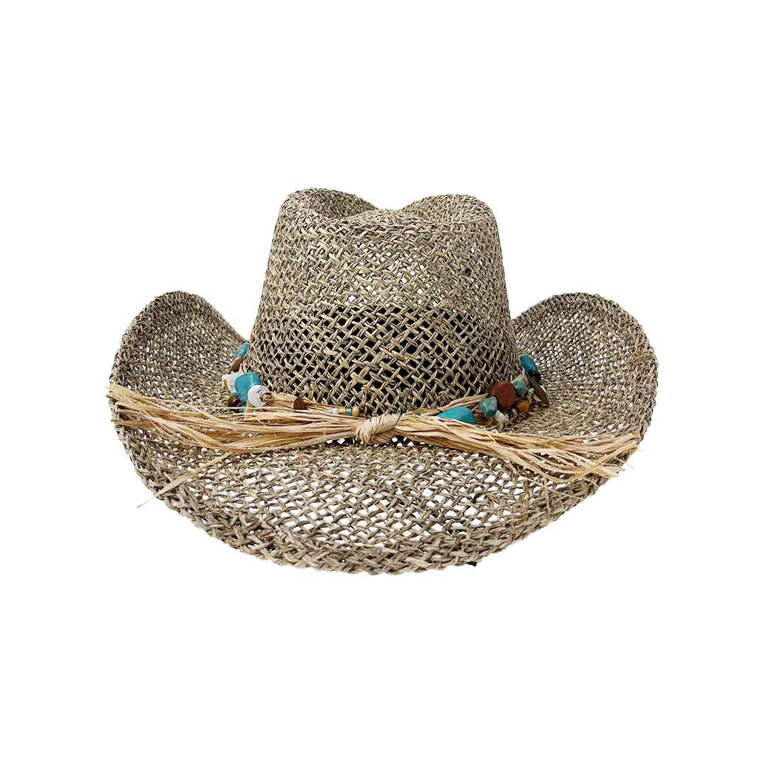 Yute vaquero con piedras azules