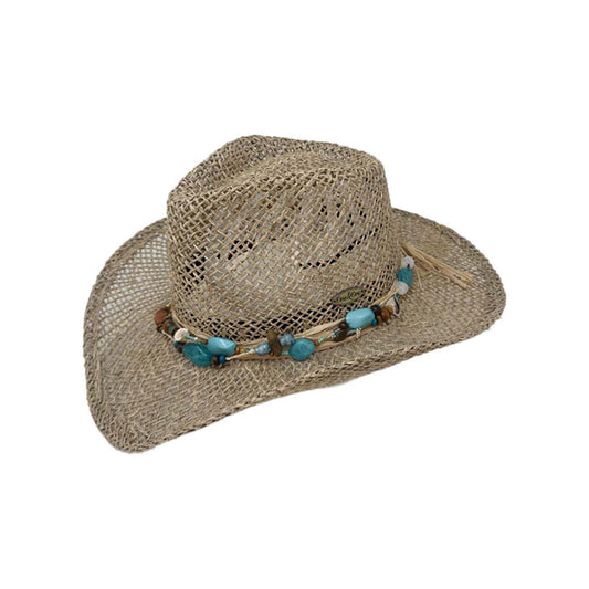 Yute vaquero con piedras azules