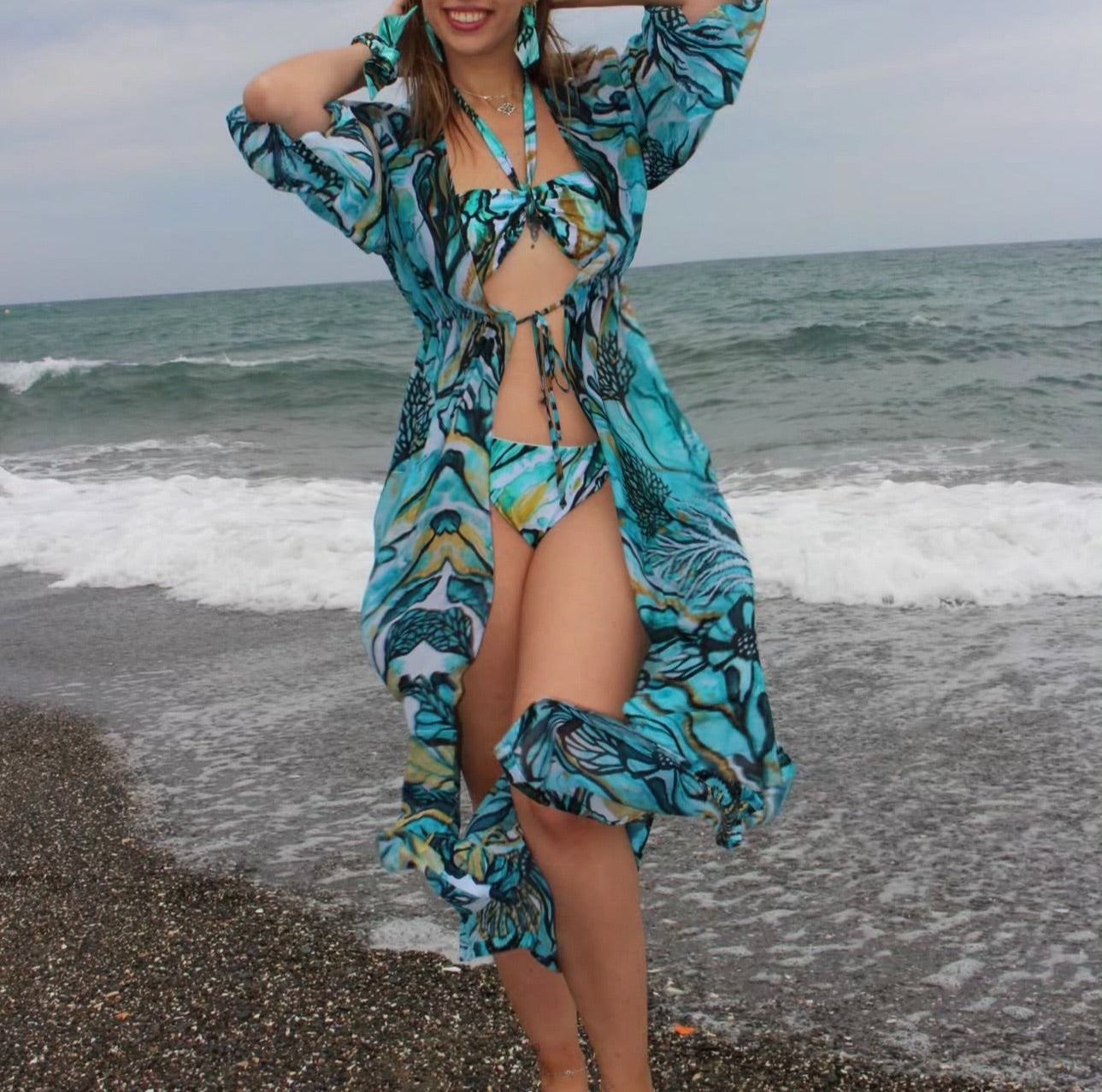 Black Seahorse kaftan