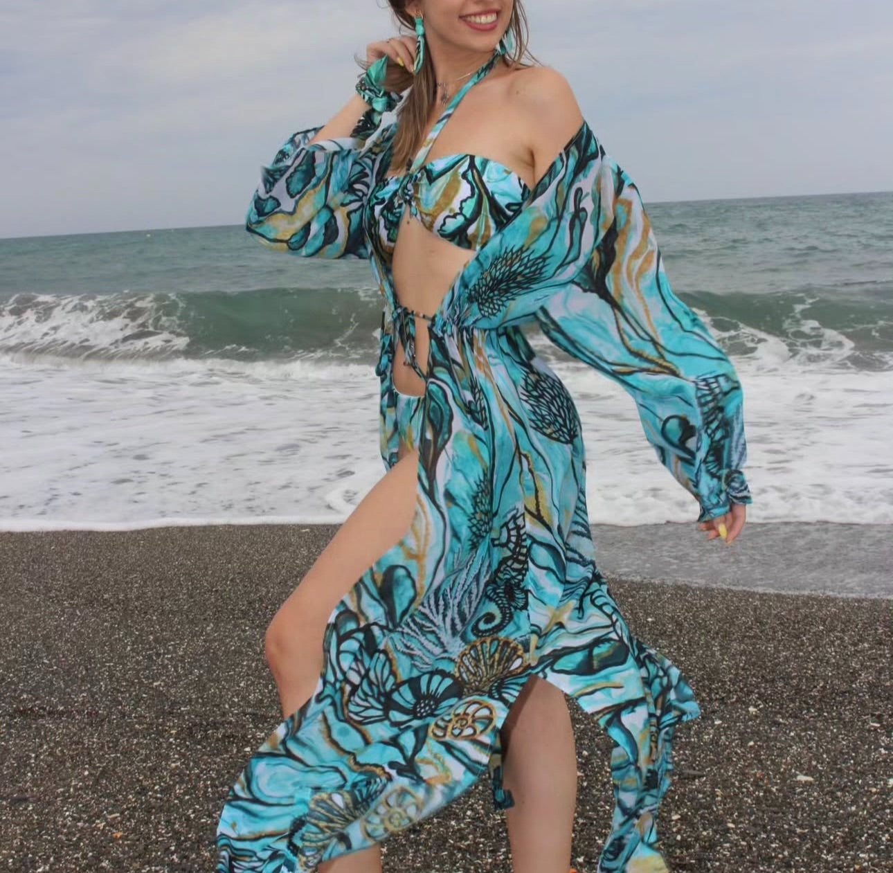 Black Seahorse kaftan