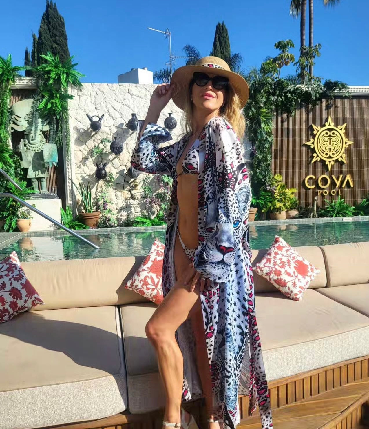 White Leopard Kimono