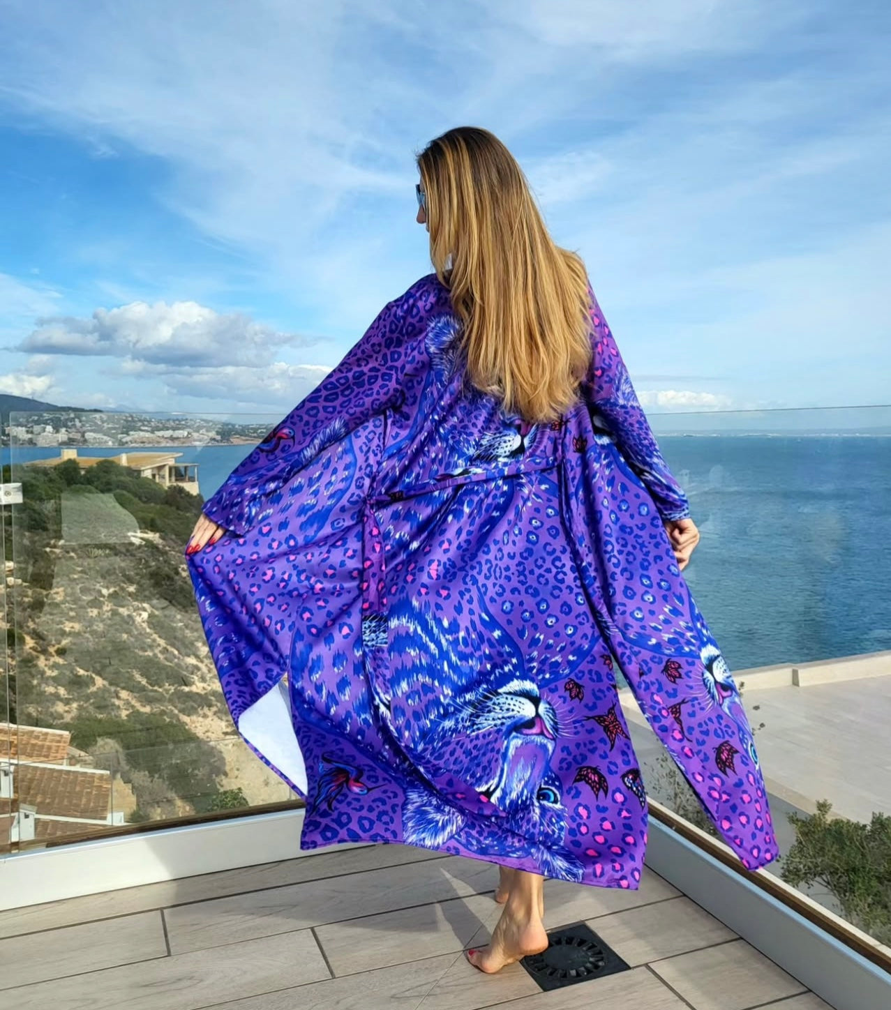 Purple Animal Kimono