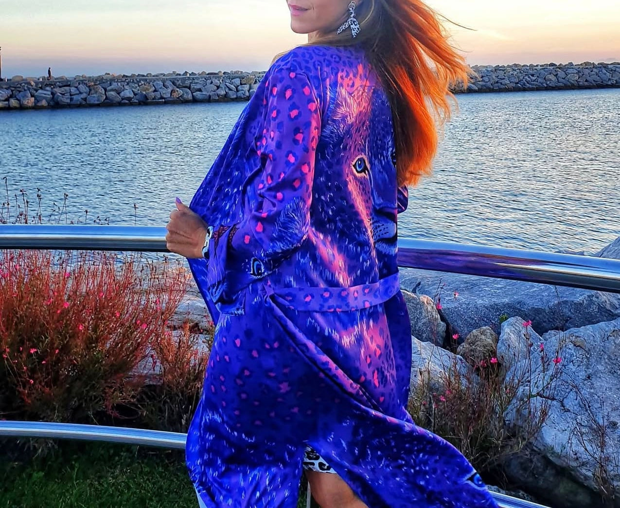 Purple Animal Kimono