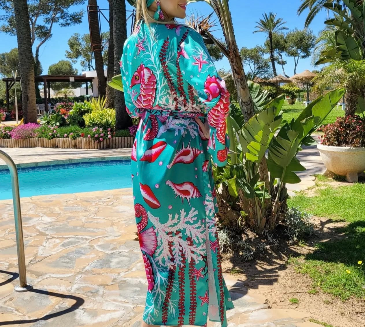Pink Seahorse Kimono