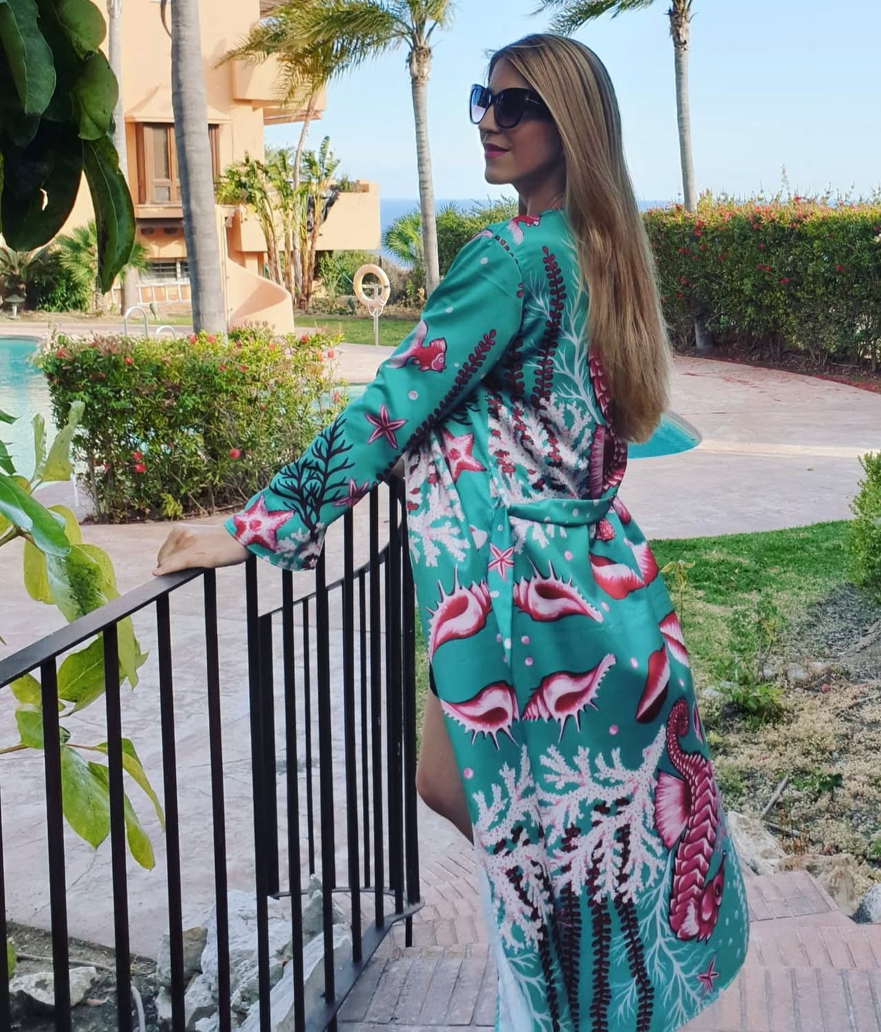 Pink Seahorse Kimono