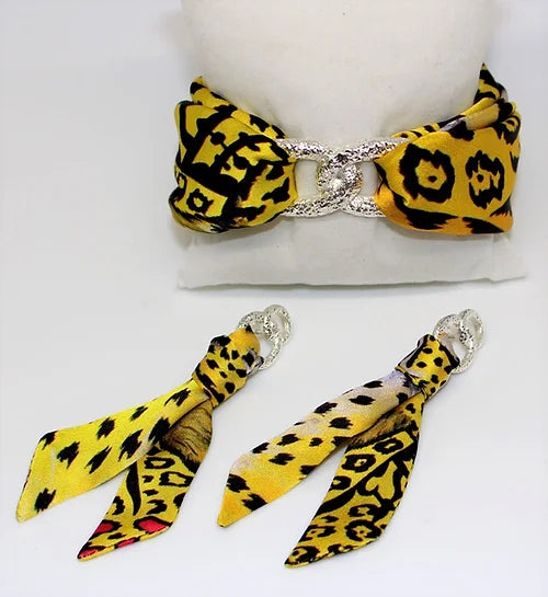 Yellow Leopard earrings