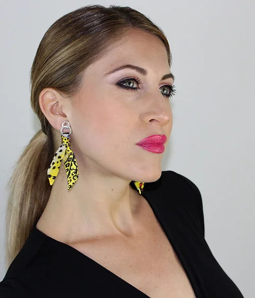 Yellow Leopard earrings