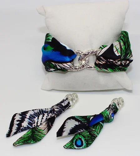 White tiger Infinity silk bracelet