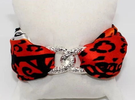 Orange Leopard Infinity bracelet