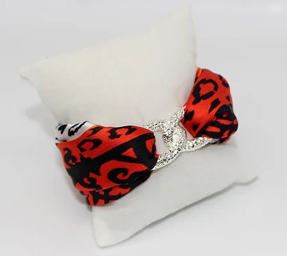 Orange Leopard Infinity bracelet