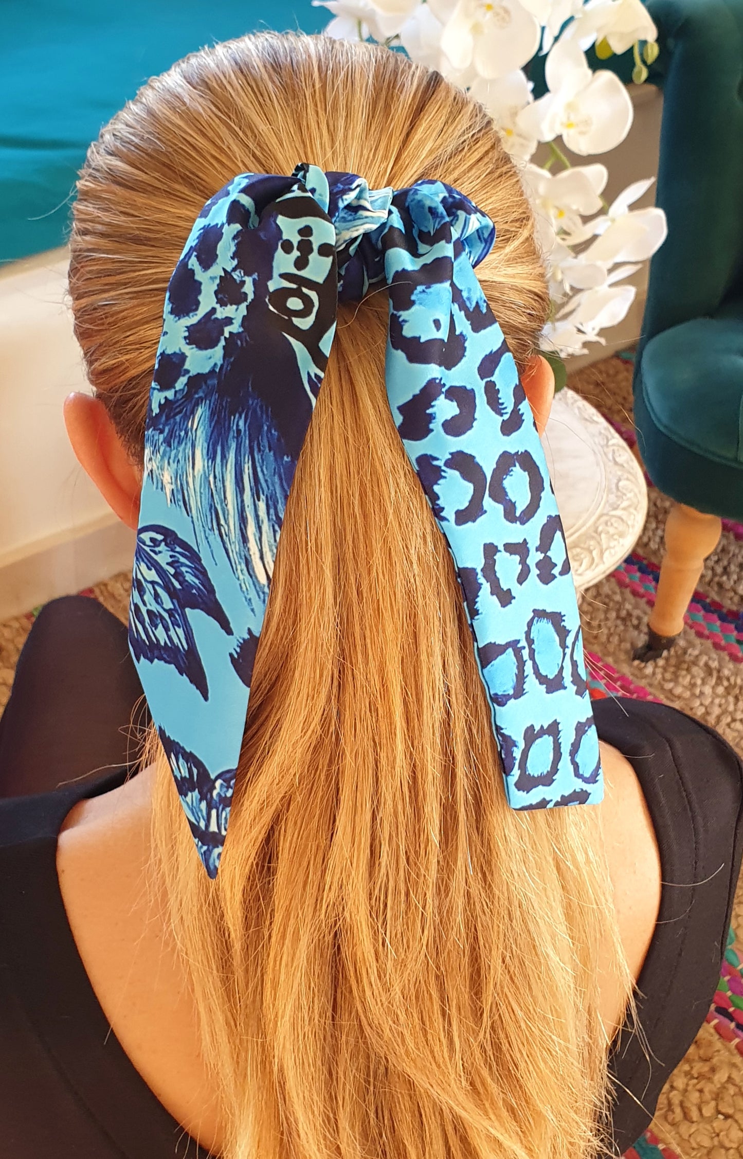Feline Bow Scrunchie