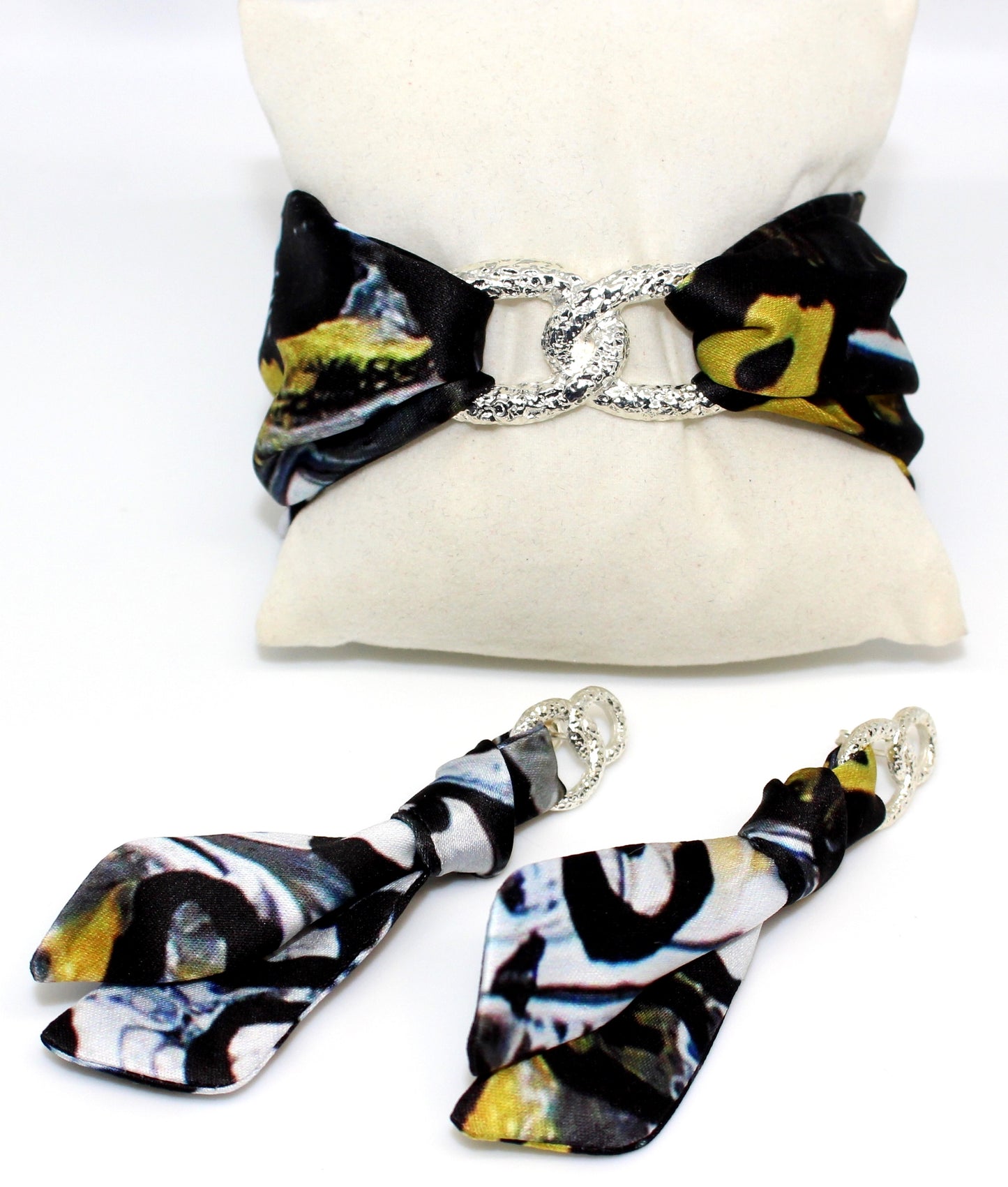 Gold Butterfly & Leopard earrings