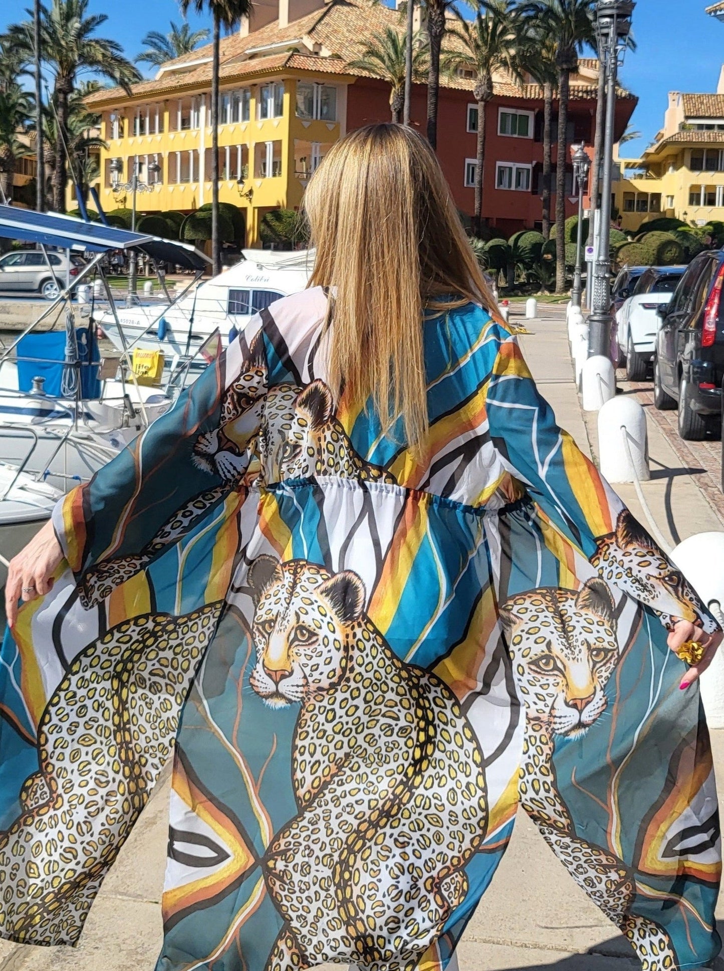Gold Leopard Kaftan