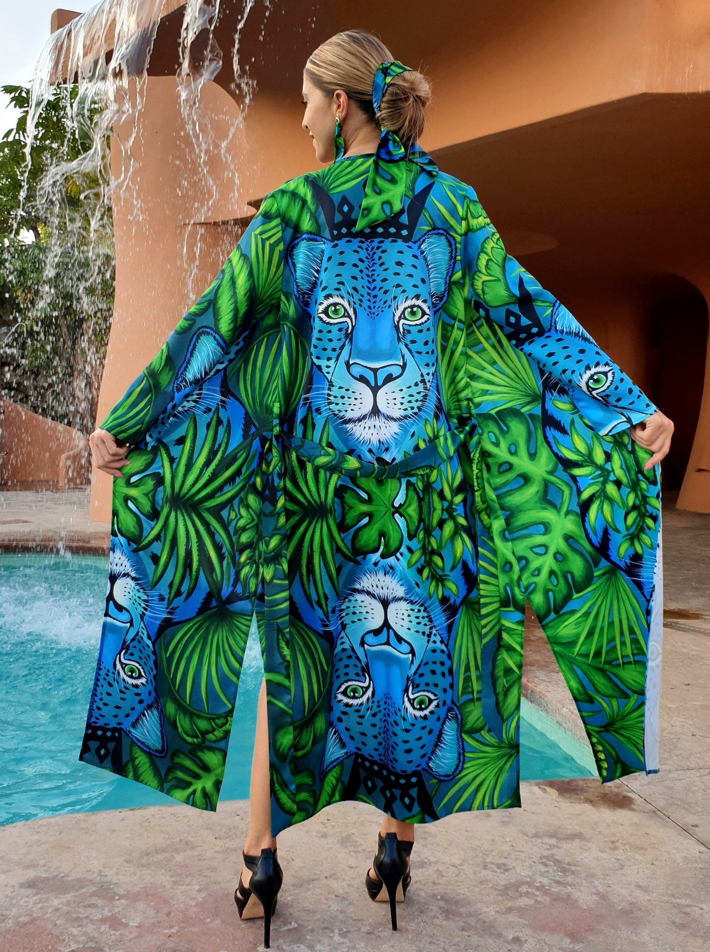 Jungle Leopard Long Kimono