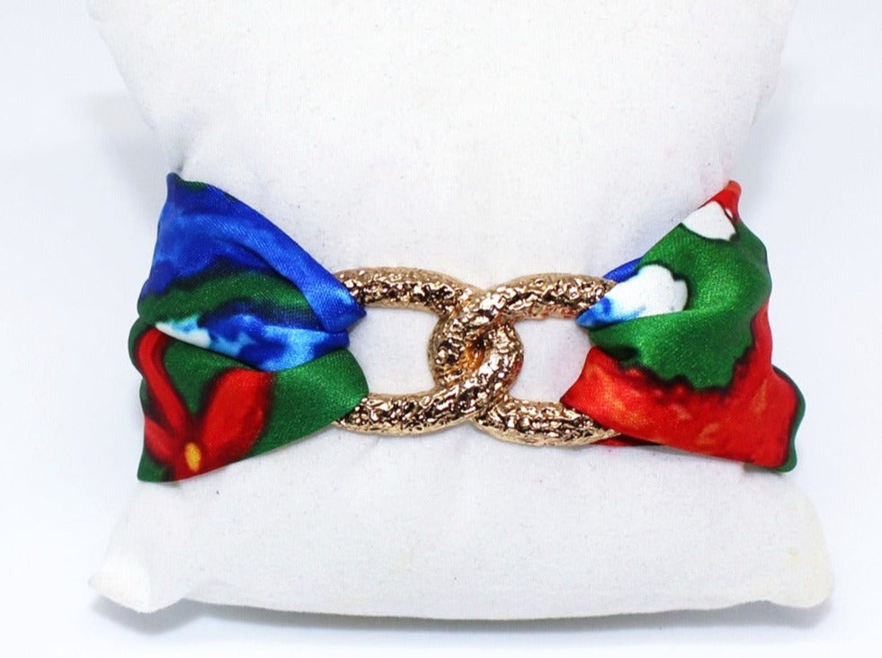 Orange Seahorse Infinity bracelet