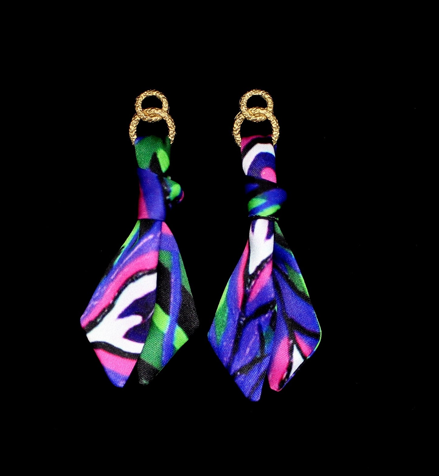 Purple Peacock & Tiger earrings