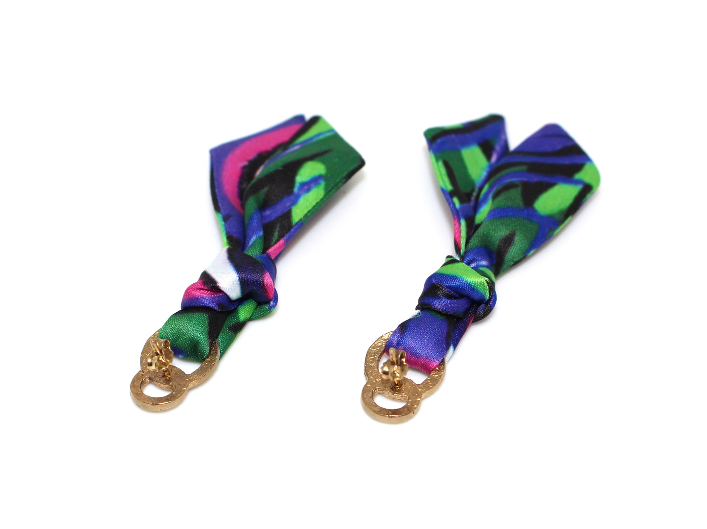 Purple Peacock & Tiger earrings