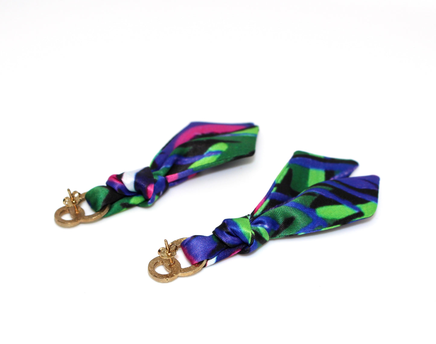 Purple Peacock & Tiger earrings
