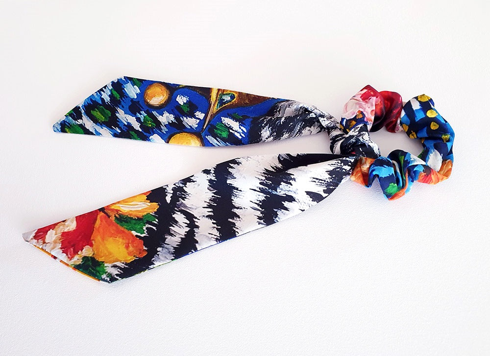 Tiger Bow Scrunchie