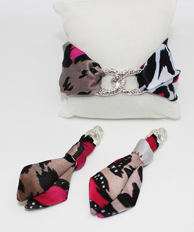 White Leopard earrings