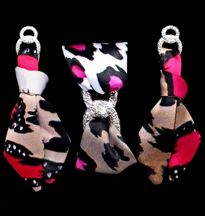 White Leopard earrings