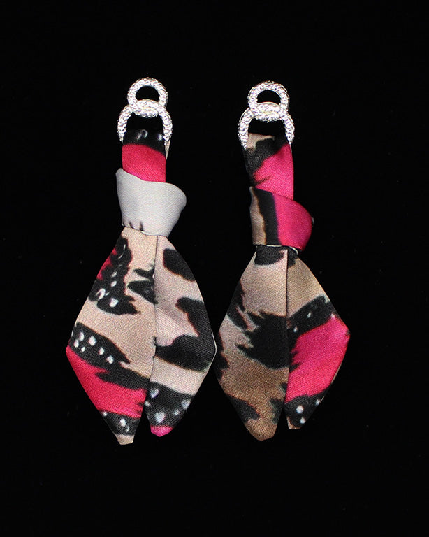White Leopard earrings