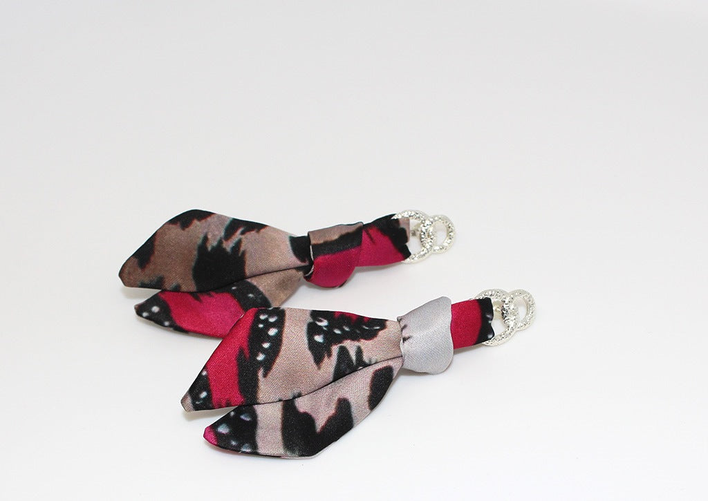 White Leopard earrings