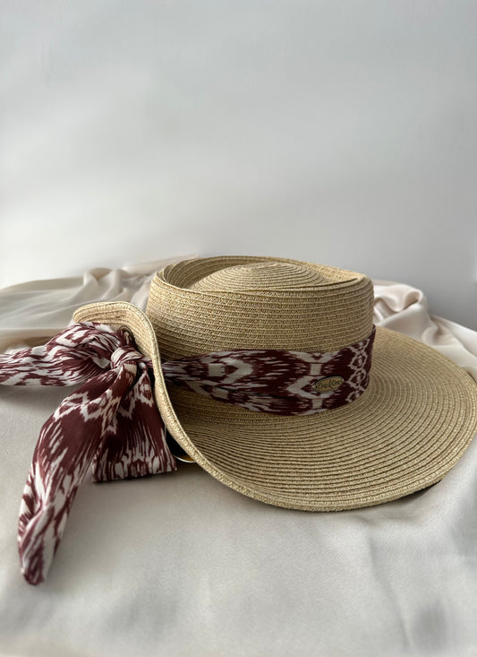 Viseron Beige Brown Ribbon Bow