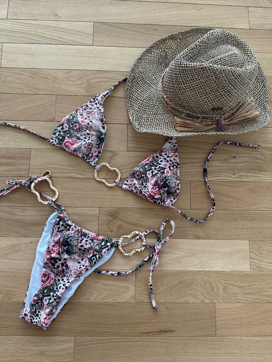 Safari Rose bikini + Cowboy Jute