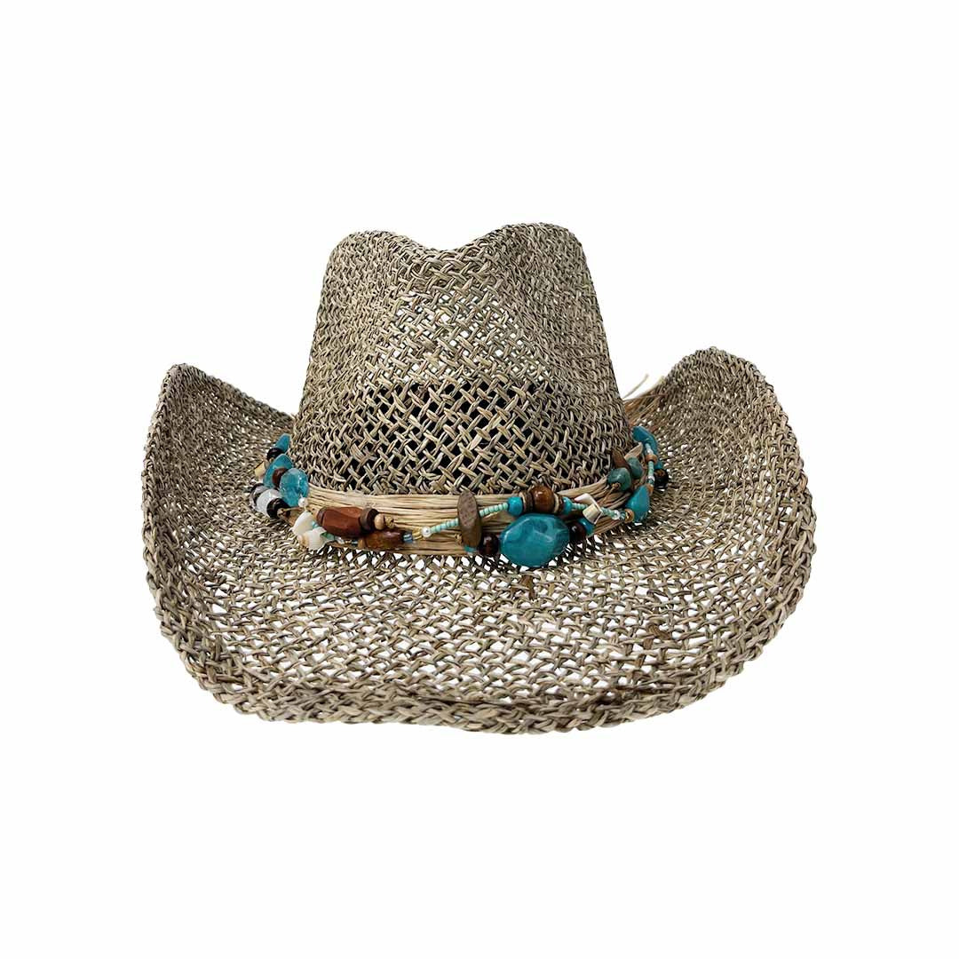 Yute vaquero con piedras azules