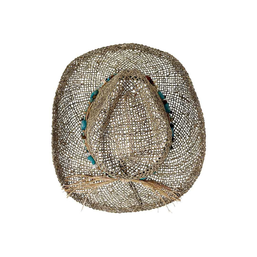 Yute vaquero con piedras azules