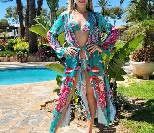 Pink Seahorse Kimono