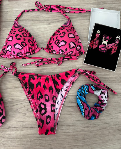 Pink Leopard Bikini