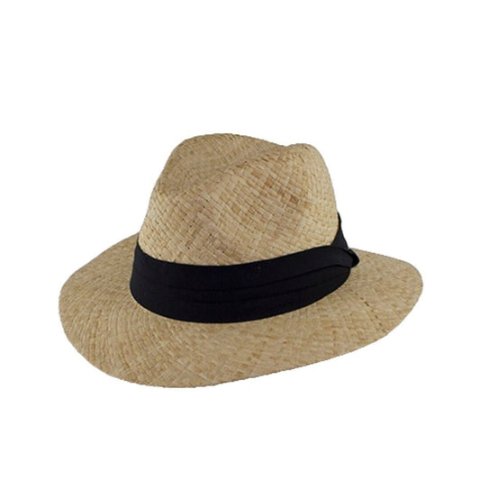 Panama Raffia Black Band