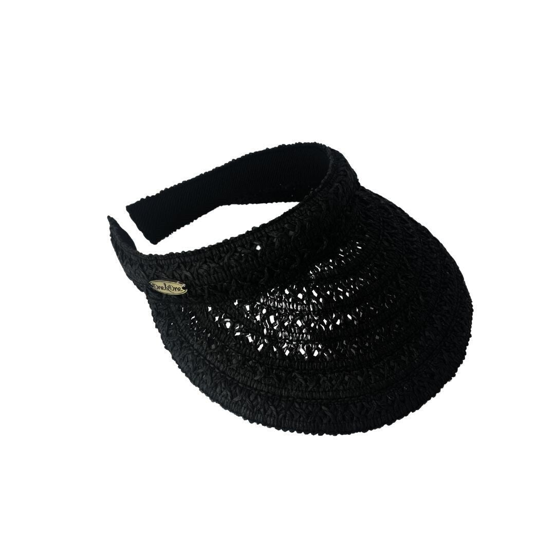 Visera crochet negra