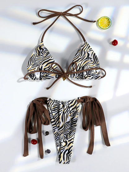 Zebra Tie Bikini