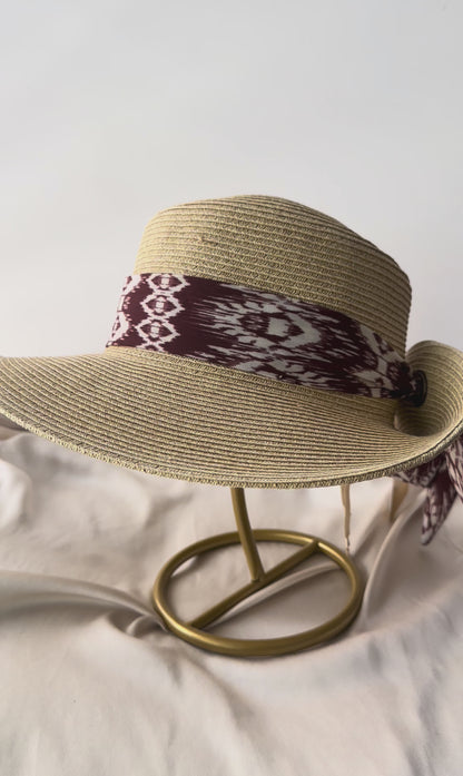 Viseron Beige Brown Ribbon Bow